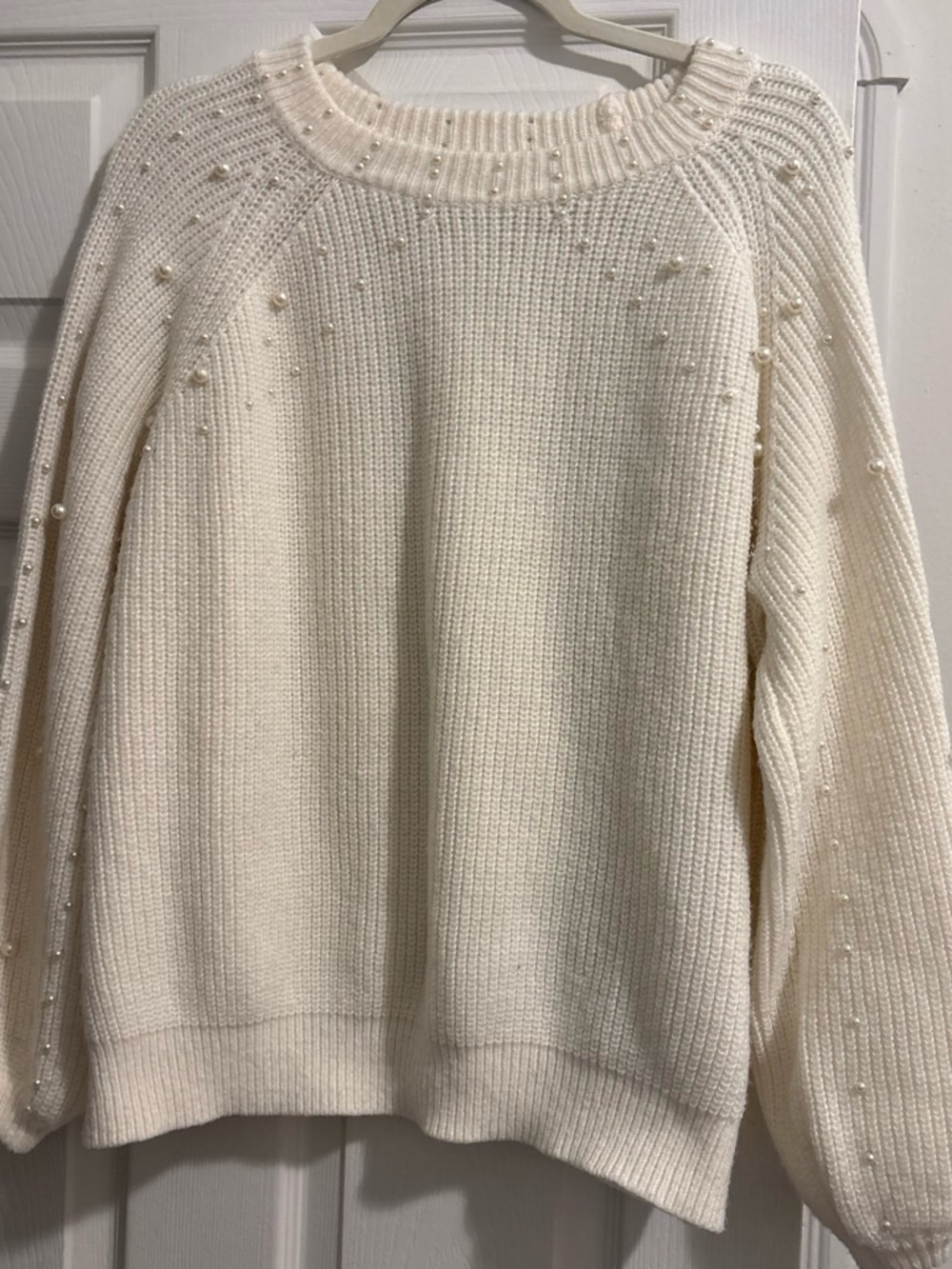 VICI Cream Pearl-Accent Knit Sweater - Women